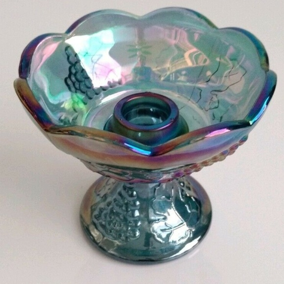 Indiana Glass Other - Indiana Glass Harvest Grape Carnival Candle Holder